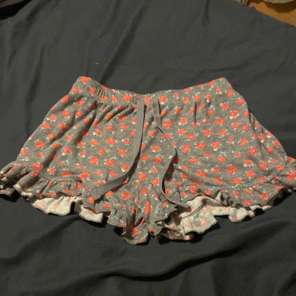 Dainty Coquette rose pajama mini shorts